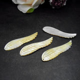10pc Hand Carving Wings Shape Shell Beads Accessories For Jewelry Making