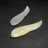 10pc Hand Carving Wings Shape Shell Beads Accessories For Jewelry Making