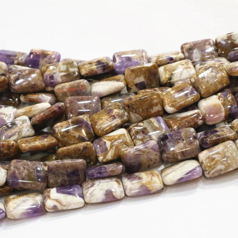 Natural Amethyst Rectangle Beads 15 inch B3288