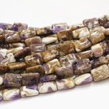 Natural Amethyst Rectangle Beads 15 inch B3288