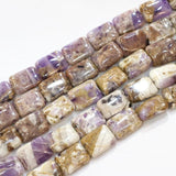 Natural Amethyst Rectangle Beads 15 inch B3288