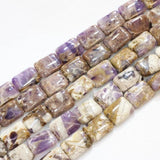 Natural Amethyst Rectangle Beads 15 inch B3288