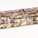 Natural Amethyst Rectangle Beads 15 inch B3288