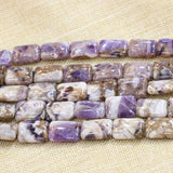 Natural Amethyst Rectangle Beads 15 inch B3288