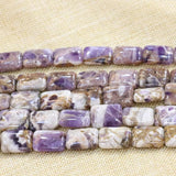 Natural Amethyst Rectangle Beads 15 inch B3288