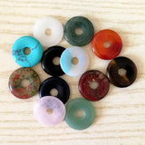 18mm Peace Buckle Charms Rose Quartz Opal Lapis Chakra Pendants