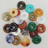 18mm Peace Buckle Charms Rose Quartz Opal Lapis Chakra Pendants