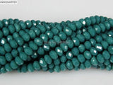 Seagreen Czech Crystal 2mm x 3mm Faceted Rondelle Spacer Beads 10 Strands