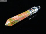 Unakite Hexagonal Pointed Healing Pendant Beads Necklace