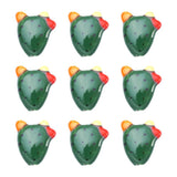 10pcs Green Cactus Ceramic Beads for DIY Jewelry Making