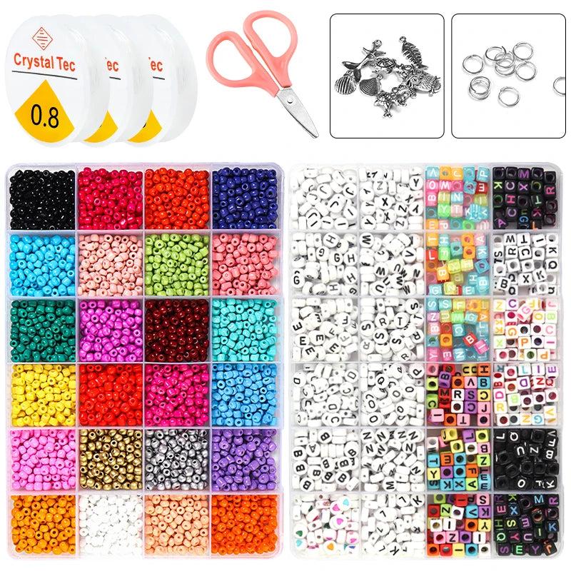 Acrylic Letter Beads Spacer Seed Bead for Jewelry Making DIY