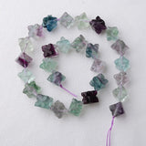Multi-Color 10mm Purple Fluorite Fancy Beads