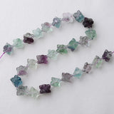Multi-Color 10mm Purple Fluorite Fancy Beads
