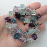 Multi-Color 10mm Purple Fluorite Fancy Beads