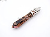 Rhodonite Hexagonal Pointed Healing Pendant 10Pcs Pack