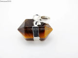 Tiger's Eye Gemstone Hexagonal Pointed Pendant Beads Pack