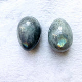 Labradorite Stone Egg Healing Gemstone Women's Exercise 36x50mm