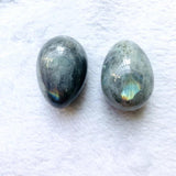 Labradorite Stone Egg Healing Gemstone Women's Exercise 36x50mm