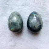 Labradorite Stone Egg Healing Gemstone Women's Exercise 36x50mm
