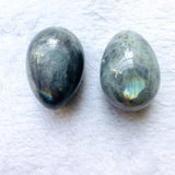 Labradorite Stone Egg Healing Gemstone Women's Exercise 36x50mm