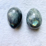 Labradorite Stone Egg Healing Gemstone Women's Exercise 36x50mm