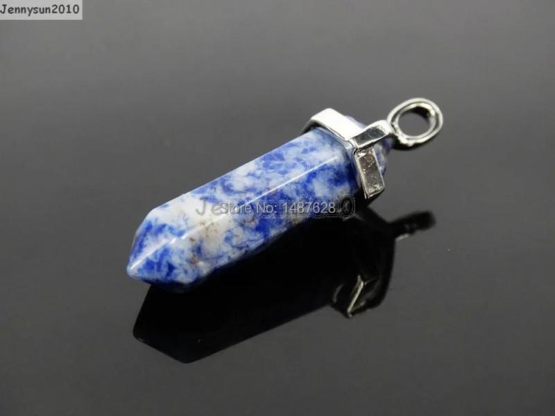 Natural Hexagonal Pointed Healing Reiki Chakra Pendant Beads Necklace Earrings