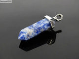 Natural Hexagonal Pointed Healing Reiki Chakra Pendant Beads Necklace Earrings