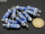 Natural Hexagonal Pointed Healing Reiki Chakra Pendant Beads Necklace Earrings