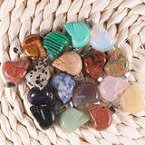 Crystal Stone Skull Pendants Opal Rose Quartz Tiger's Eye Charms