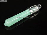 Green Aventurine Hexagonal Pointed Pendant Necklace Set