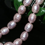 Purple Shell Pearl Barrel Oval Loose Beads 15inch