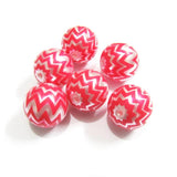 20mm 100pcs Acrylic Pearl Wave Stripe Beads Chunky Kids Necklace