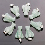 Natural Rose Quartz Tiger's Eye Stone Angel Pendants Charms