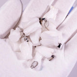 Natural Rose Quartz Tiger's Eye Stone Angel Pendants Charms