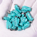 Natural Rose Quartz Tiger's Eye Stone Angel Pendants Charms