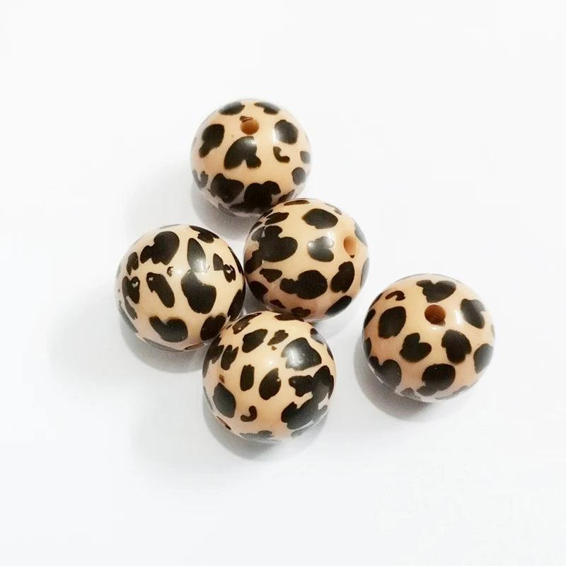 Chunky Acrylic Leopard Beads 100pcs/lot Kids Necklace