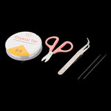 Irregular Stone Beads Kit with Needles, Scissor, Crystal for Necklace
