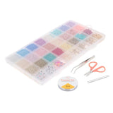 Irregular Stone Beads Kit with Needles, Scissor, Crystal for Necklace