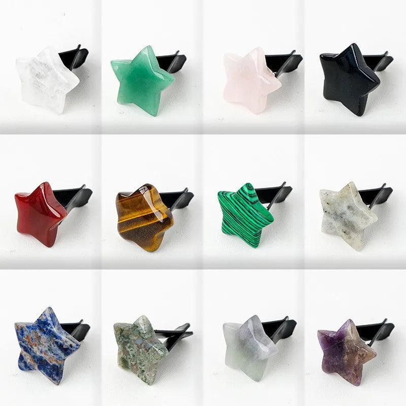 12pcs Natural Crystal Stone Car Air Outlet Decoration