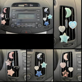 12pcs Natural Crystal Stone 30mm Moon Car Air Outlet Decoration