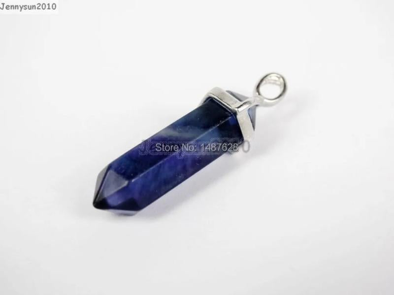 Purple Fluorite Healing Chakra Pendant Necklace Earrings