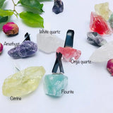 20pcs Natural Crystal Stone Car Air Outlet Decor