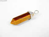 Tiger's Eye Hexagonal Pointed Healing Pendant Beads 10Pcs