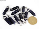 Sand Gems Stones Hexagonal Pointed Healing Pendant Beads