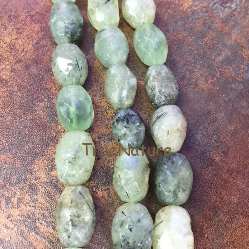 Green Peridot Olivine Faceted Oval Loose Beads Strand 13*18mm