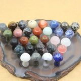 Crystal Mushroom Carved Decor, Healing Stone, 5pcs