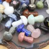 Crystal Mushroom Carved Decor, Healing Stone, 5pcs