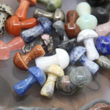 Crystal Mushroom Carved Decor, Healing Stone, 5pcs