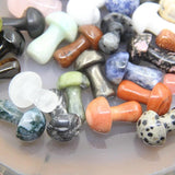 Crystal Mushroom Carved Decor, Healing Stone, 5pcs