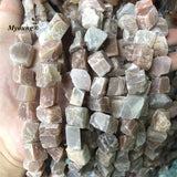 Natural Peach Sunstone Nugget Beads for DIY Jewelry Making